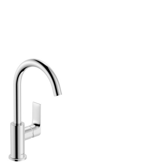 Hansgrohe-HG-Einhebel-Waschtischmischer-Rebris-E-210-Schwenkauslauf-m-Zugstange-chrom-72576000 gallery number 1